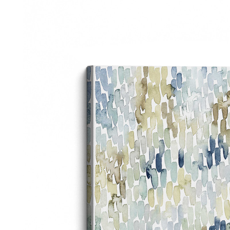 «Fluid Abstracts in Earthy Blues II», toile tendue, H 18 po x l 12 po