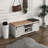 47 Inch Modern Farmhouse Sliding X Barn Door Litterbox Bench With Entry Cutout, Shoe Bench-81676685