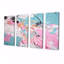 Sweet Pink Pastel Dreams - Art mural abstrait pour le salon, 4 pièces-375388092