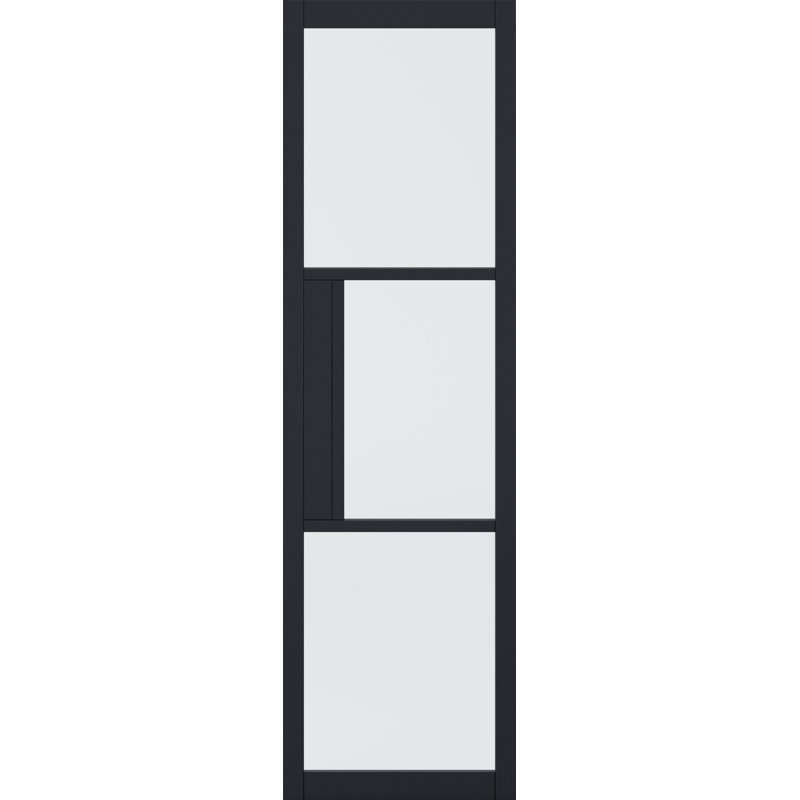 Black Tribeca Sidelight with Lock Block Internal Door