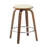 Hoxha Leather Round Counter Stool With Stained Poplar Wood Frame And 360-Degree Swivel Hoxha Collection-106908434