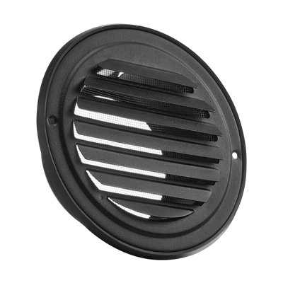 Couvercle d'évent mural rond en acier inoxydable noir