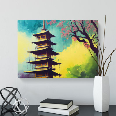 Dripping Pagoda - Wrapped Canvas