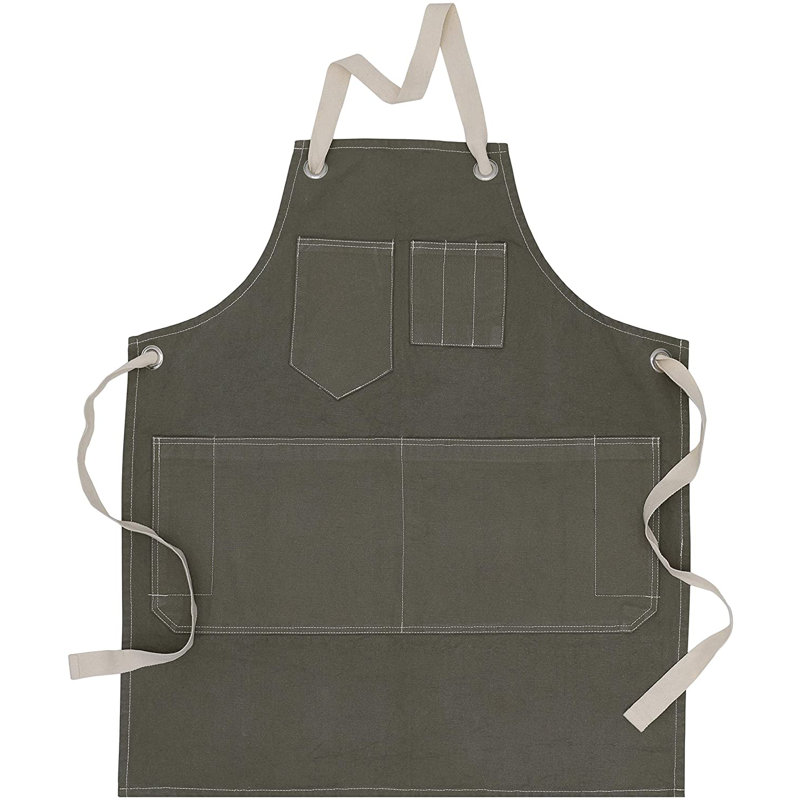Solid Colour Cotton Apron Sets, Green
