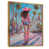 Toile avec cadre flottant or