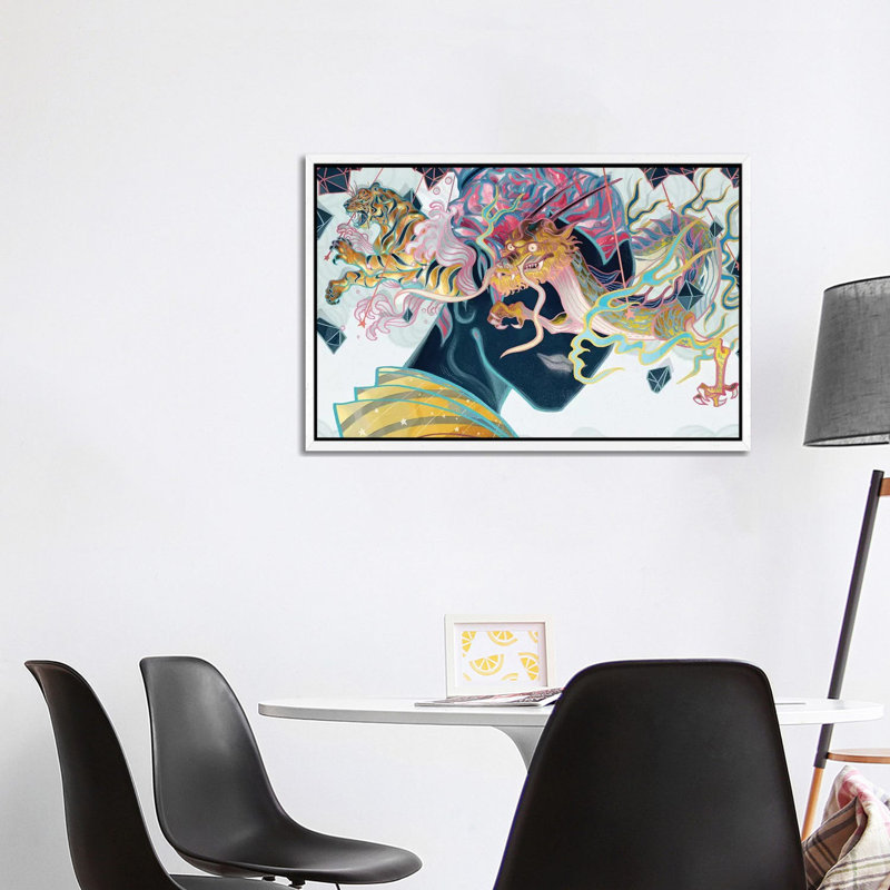Porcelain Pillows by Sija Hong - Painting on Canvas, 101.6 cm H x 66.04 cm W, White Framed