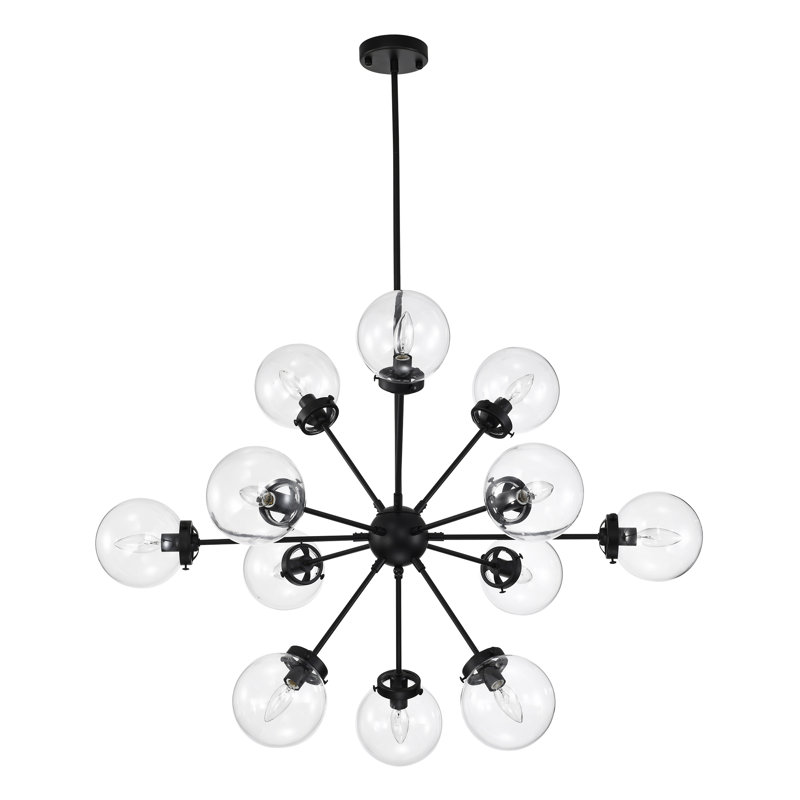 Natividad 12 - Light Sputnik Chandelier, Matte Black