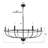 Thorgard 8-Light Wagon Wheel Chandelier, Dimmable Rustic Industrial Farmhouse Light Fixture in Iron for Kitchen Island, Dining Room, Lodge-886664505-920223182
