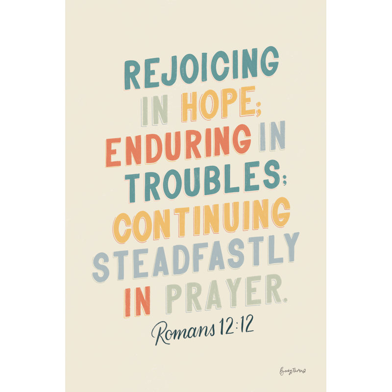 «Bible Saying VI» par Becky Thorns - reproduction d'art sur toile tendue, H 36 po x l 24 po, Toile tendue, Non