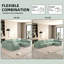 104,32 * 70,86 Canapé-lit modulaire modulaire, canapé modulaire avec méridienne et repose-pieds, ensemble modulaire convertible en forme de U. Spon comprimé (Combo 3A + 2B)-2144582444