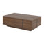 Table basse rectangulaire à plateau coulissant avec 2 tiroirs et 2 espaces de rangement cachés pour le salon 47,2 "seulement la table, pas de chaises.-1539165770