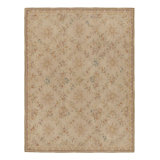 Rug & Kilim’S Aubusson Rug In Beige With Colorful Floral Patterns
