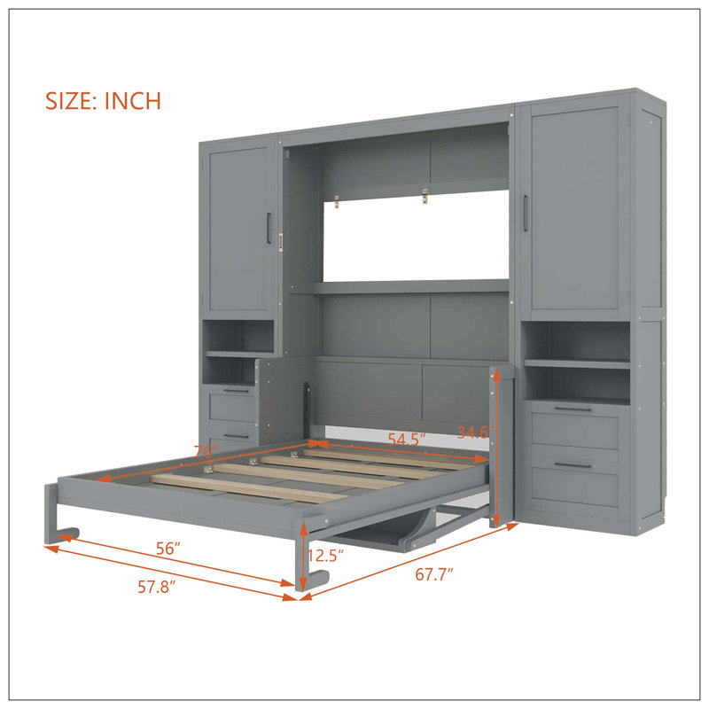 Bed For Bedroom, Grey