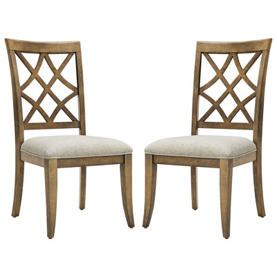 2Pcs Mid Century Retro White Oak Colour Chairs - Solid Rubber Wood Frame Comfortable Dining Style Comfy Upholstery