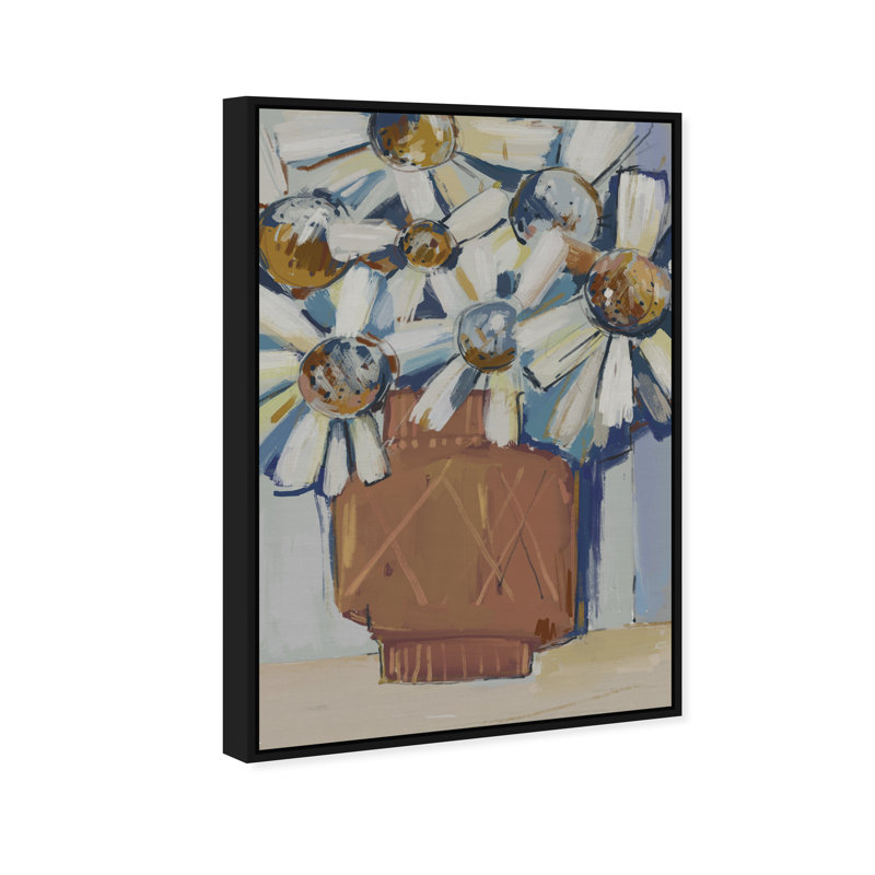 All Daisies Print by Oliver Gal, 16" H x 11" W, Black Floater Frame
