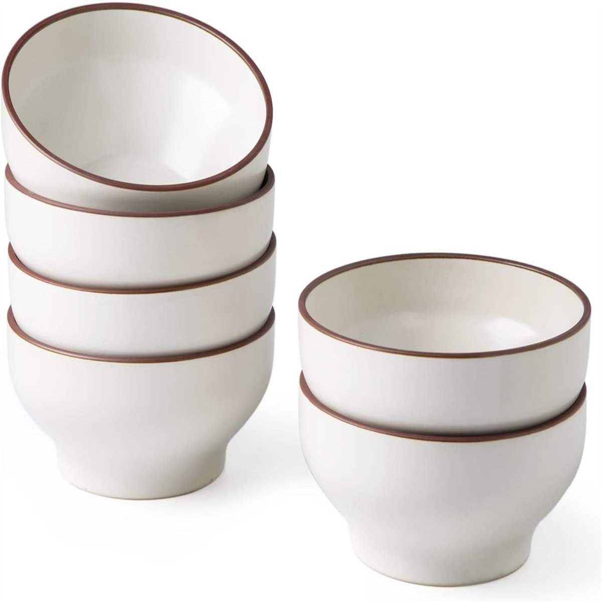 Hokku Designs 26 Ounce Cereal Soup Bowls Set Of 6 For Breakfast