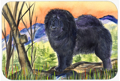 Chow Chow and Mountain Glass Cutting Board
