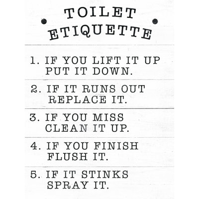 " Toilet Etiquette 101 "