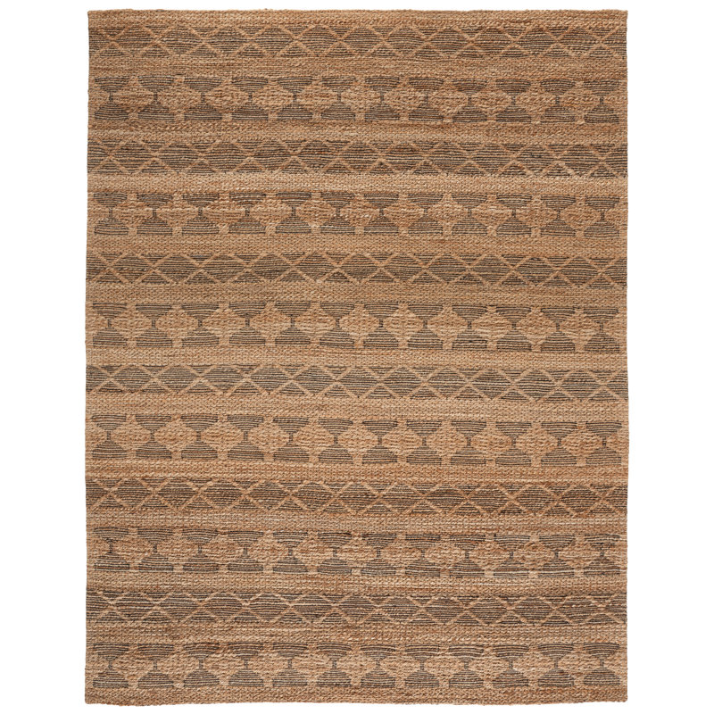 Adlai Natural Fiber Hand Woven Jacquard Performance Geometric Indoor Rug, 9'-0" X 12'-0" Rectangle