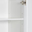 Grande armoire de salle de bain avec panier à linge, grand panier à linge inclinable et armoire de rangement supérieure, blanc-1913141032