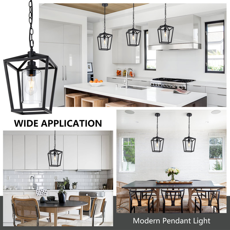 Nauris 1 - Light Matte Black Lantern Pendant