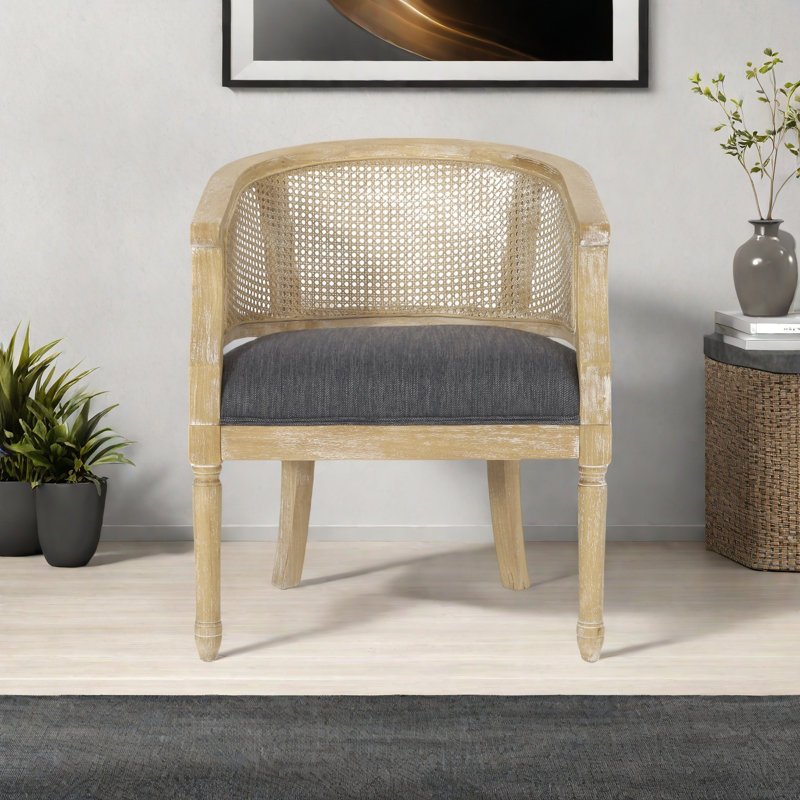 Chaise d'appoint en bois d'hévéa, Gris anthracite