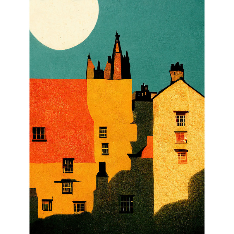 Paper Cut Dean Village Edinburgh - Print, Unframed, 40.5cm H x 30.5cm W
