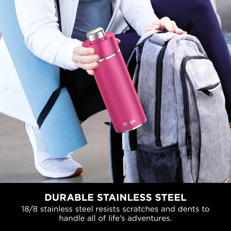 Ninja Thirsti 530 Ml Travel Bottle, Pink