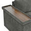 Canapé en L de 91,5 pouces avec lit escamotable et canapé-lit modulaire avec rangement caché, accoudoirs larges avec rangement, pour le salon, appartement, chambre à coucher, bureau