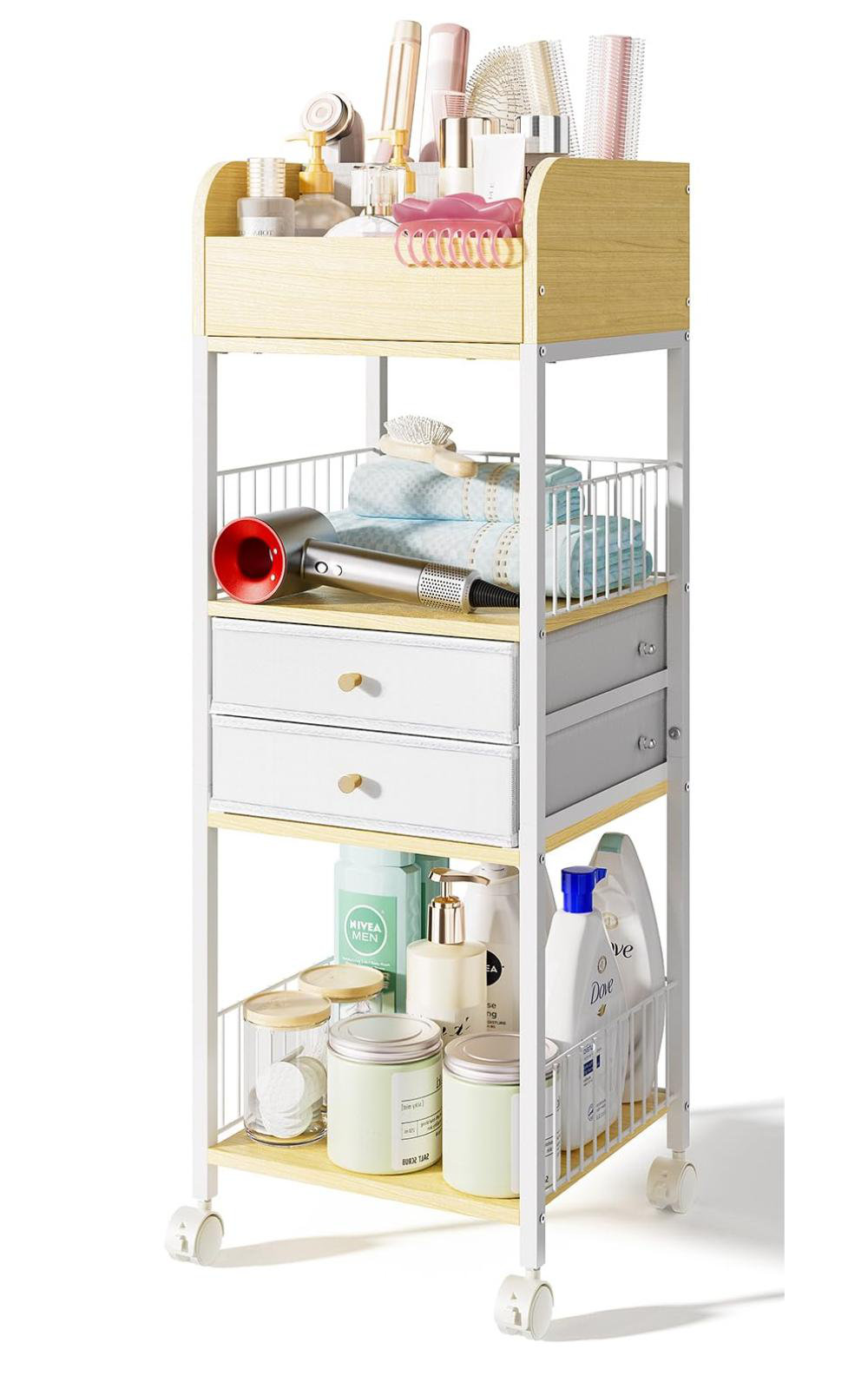 Latitude Run® Angeliki Rolling Bathroom Organizers And Storage