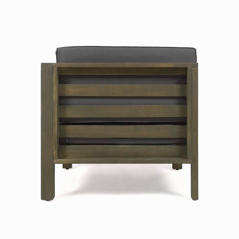 Ensemble de canapé 3 pièces, Coussin gris / cadre gris foncé