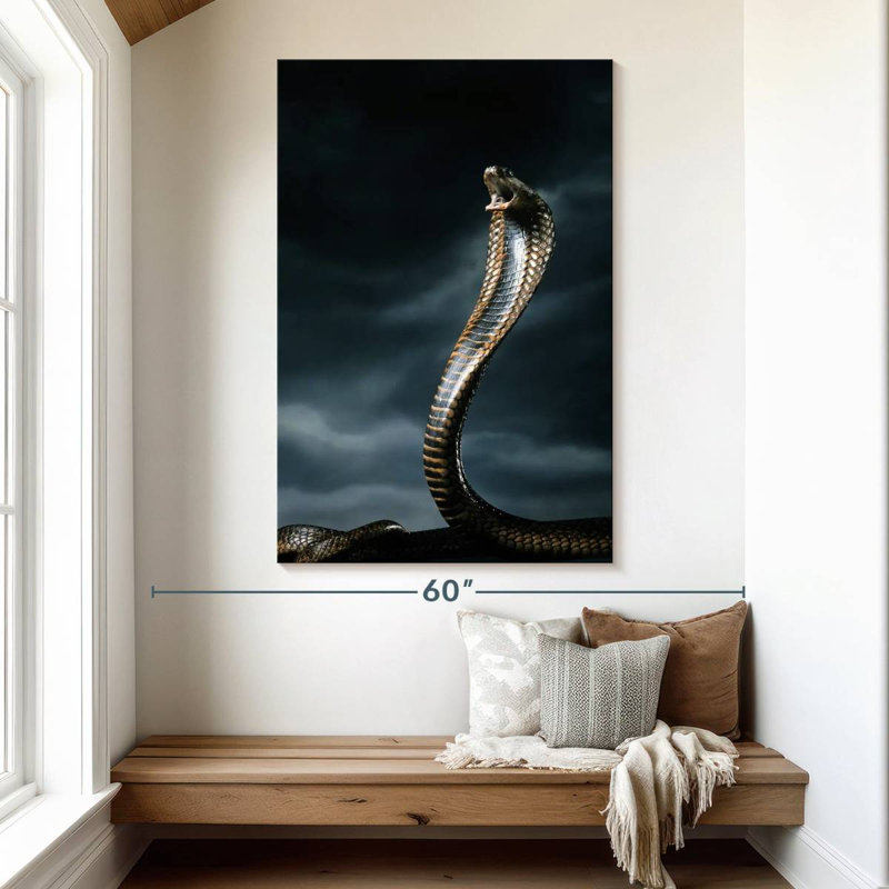 Poisonous Cobra, 51" H x 34" W