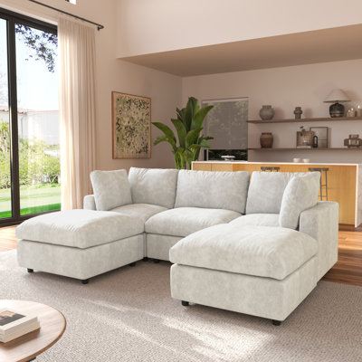 Kessi 5-piece Slipcovered Sectional