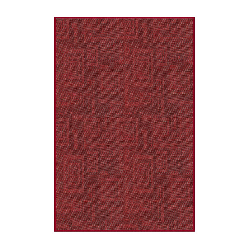 Tapis décoratif marron géométrique, Rectangle 8 pi x 12 pi