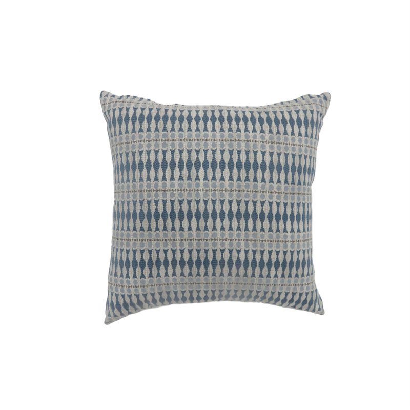 Bohemian Square Pillow cover & Insert, 18" H x 18" W, Blue
