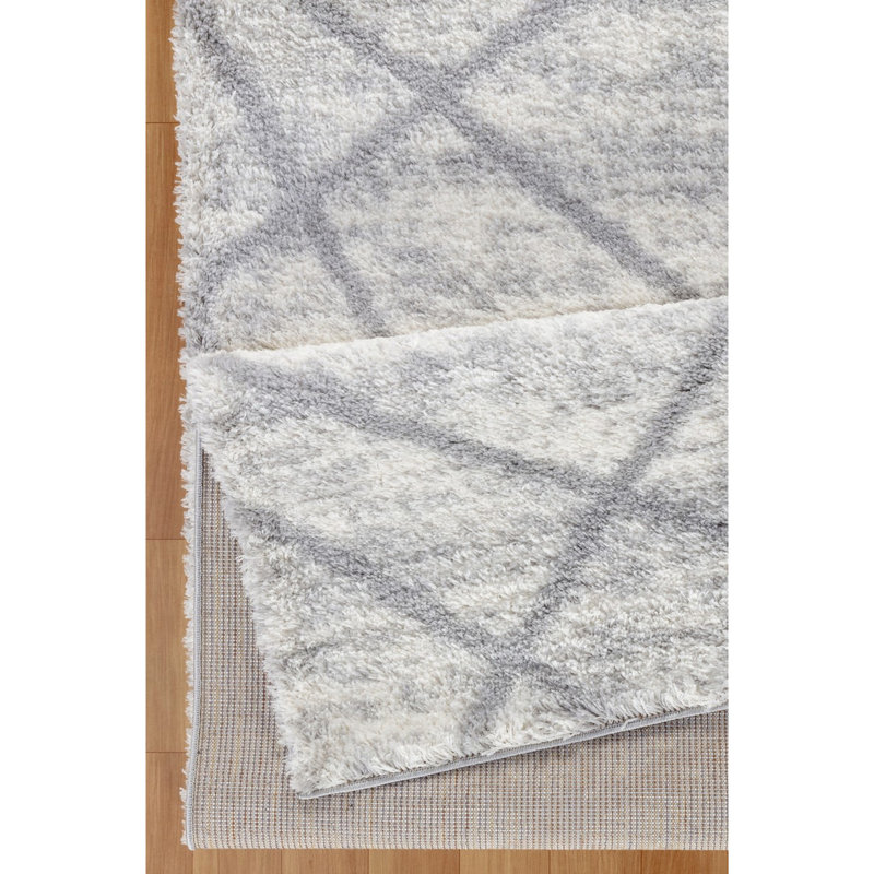 Tapis gris à poils longs, 5 pi 3 po X 7 pi., Poils de 1,17 po, teint, rehausse l'attrait de la maison, tapis fabriqué en Turquie, 5,25 po, confortable pour le salon