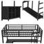 Lit mezzanine simple peu encombrant avec bureau d'étude en L et garde-robe ouverte - Rangement intégré pour enfants, adolescents et adultes-289144527-289144526