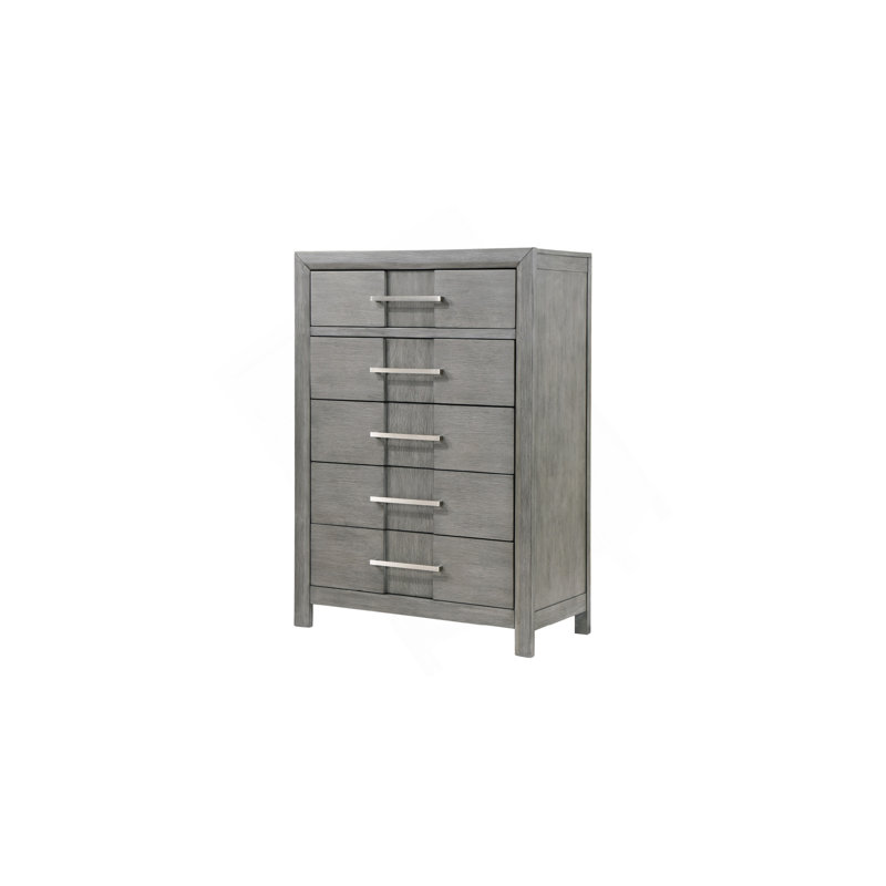 Commode 5 tiroirs Kenzo, Gris