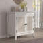 Armoire de rangement, armoire de cuisine avec portes en rotin, armoire d'appoint avec tablette de rangement réglable, armoire de rangement en bois pour couloir, salle à manger, salon