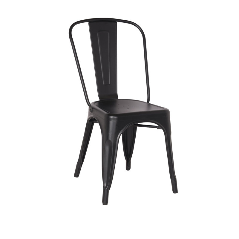 17.71'' H Upholstered Side Chair, Frosted Black
