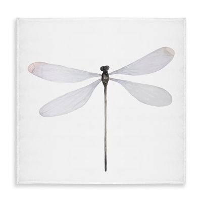 Minimalist Dragonfly Tablecloth | Gray Insect Decor, Indoor/Outdoor
