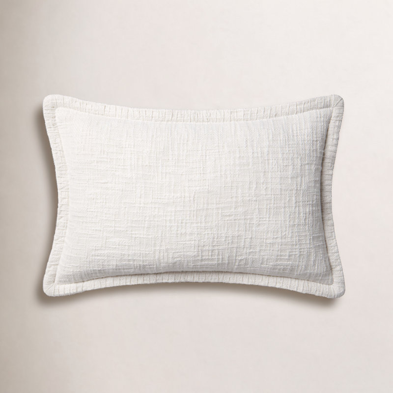 Favela Cotton Reversible Throw Pillow, Down Blend, 13" H x 21" W x 6" D