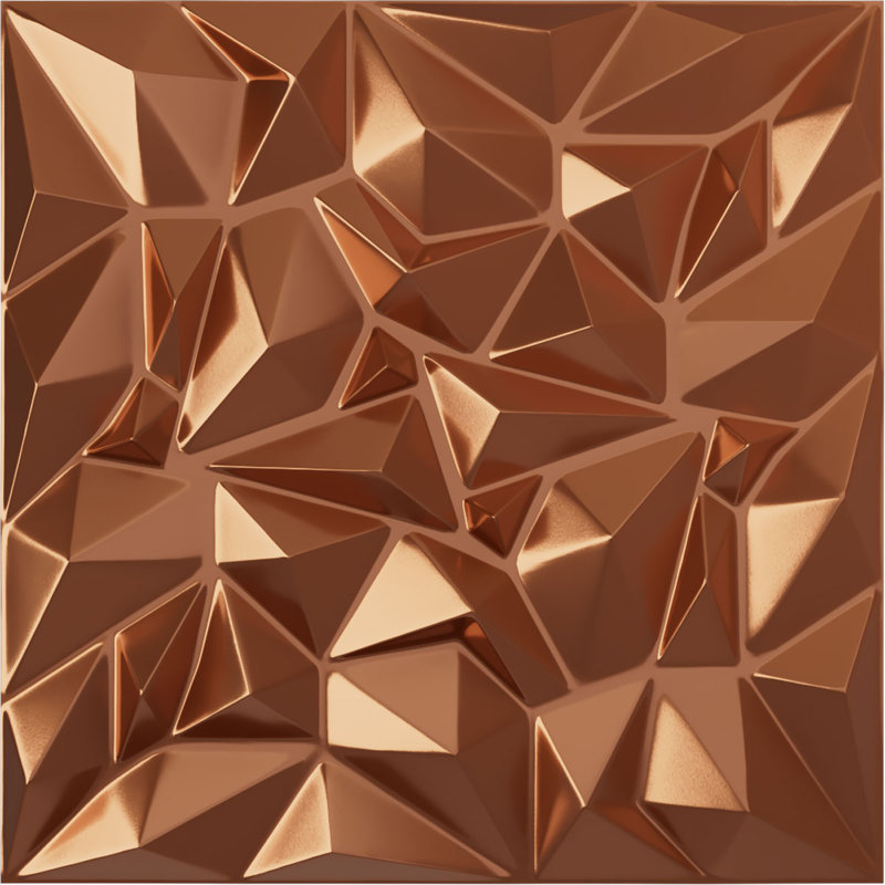 Panneau mural décoratif Leto EnduraWall 3D, Cuivre brillant