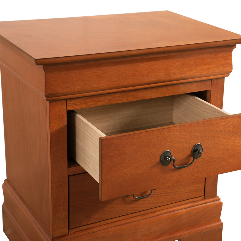 Table de chevet élégante en chêne avec design classique