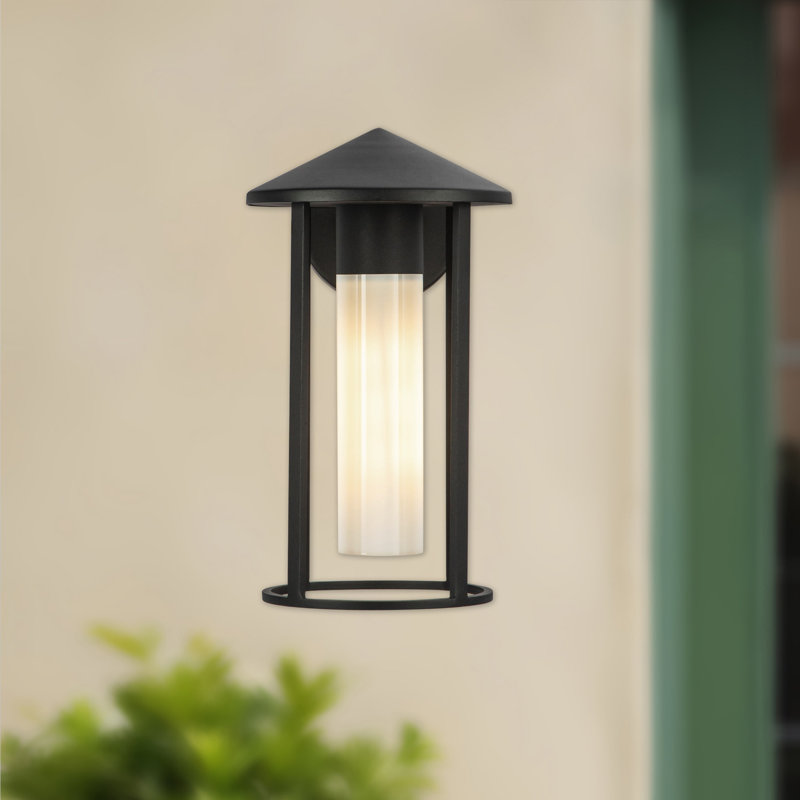 Harpy Aluminum Wall Light, Black,  12.63"H x 7.38"W x 8.75"D