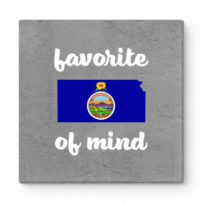 Favorite of Mind — Kansas — Square Canvas Wall Art