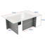Table basse Chrisina avec plateau 100% verre trempé gris, 41,3 po x 15,7 po x 25,6 po | Structure robuste en panneau de particules enduit 100% mélamine, épaisseur: 0,7 pouce | Design élégant et fonctionnel pour le salon, finition unie élégante-109178471