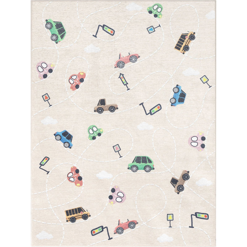 Tapis beige Klingbeil, Rectangle 6 pi x 9 pi, Gris
