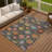 Machine Washable Indoor/Outdoor Mattera ACN2288 Damask Rug-909499166