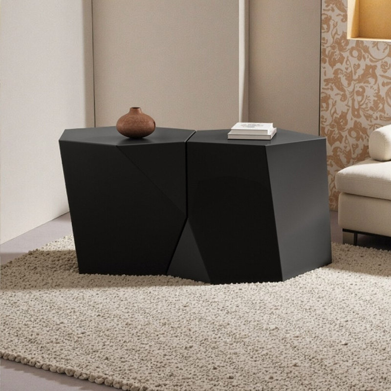 ENSEMBLE DE TABLE À CAFÉ MODERNE MGO, Noir